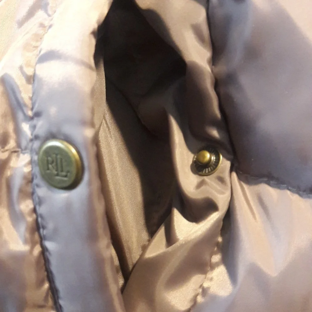 Lauren Ralph Lauren Down/waterfowl fur lined removeable hood zip up size s - Picture 9 of 15
